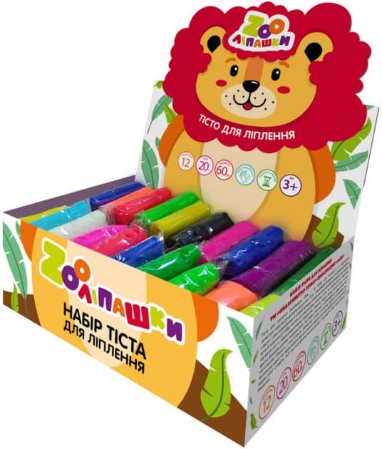 Тісто для ліплення ZOOліпашки шоу-бокс  Лев 20г   ПОШТУЧНО, фото - 1
