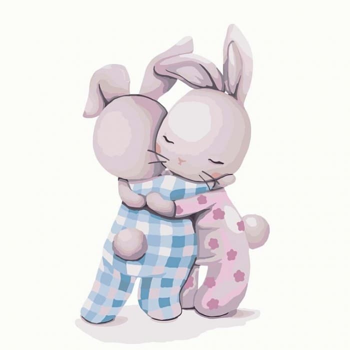 Набір для розпису по номерах &amp;quot;Обіймашки&amp;quot; 30*30см, фото - 1