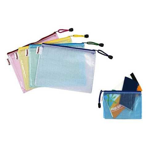 Папка на блискавці B5 прозор. асорт., фото - 1