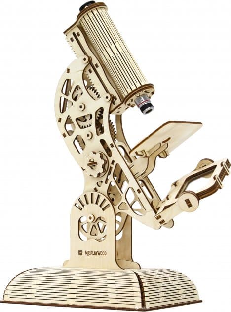 Механічна дерев&#39;яна 3D-модель &amp;quot;Мікроскоп&amp;quot;, фото - 1