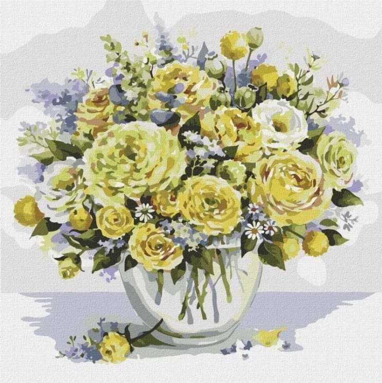 Набір для розпису по номерах. &amp;quot;Жовте щастя&amp;quot; 50*50см, фото - 1