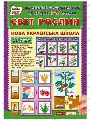 Комплекс дидактичних ігор для 1-2 класів.Світ рослин