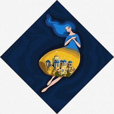Набір для розпису по номерах. &amp;quot;Берегиня Володимирська&amp;quot; 30х30см