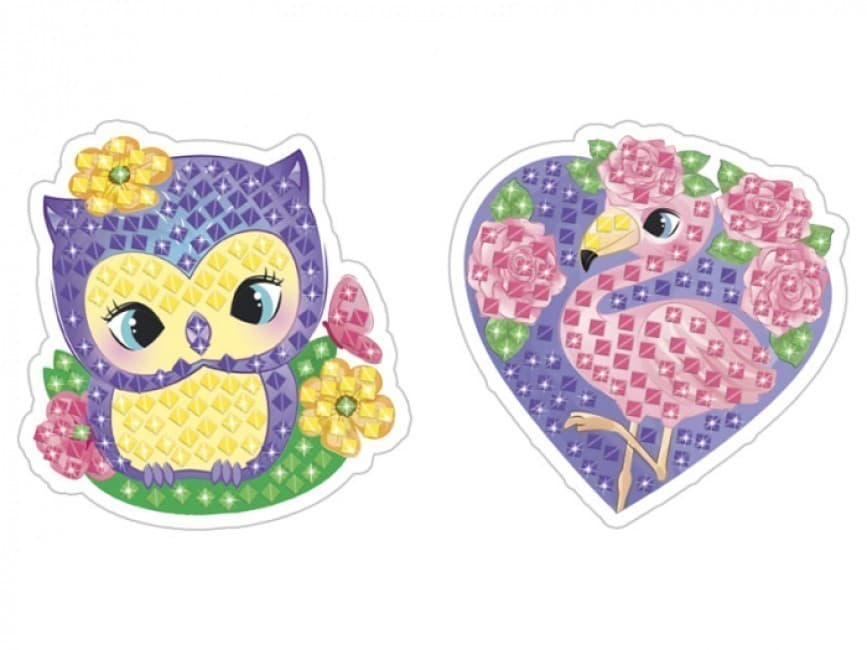 Набір для творчості.Стікерна мозаїка.Сова та Фламінго, фото - 2