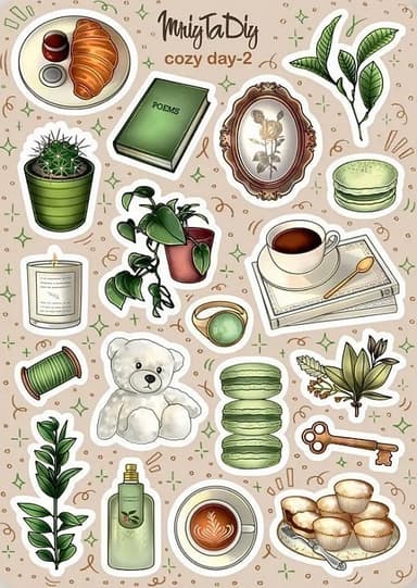 Стікер лист з наклейками &amp;quot;Cozy Day-2&amp;quot;