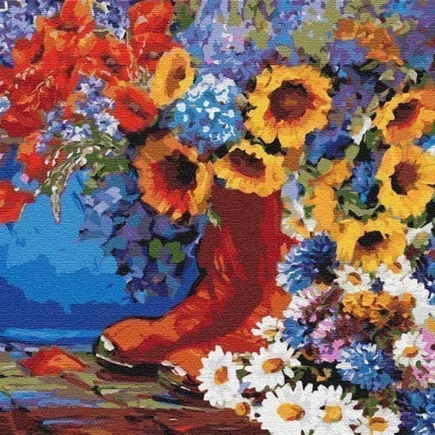 Набір для розпису по номерах. Букети &amp;quot;Казковий ранок&amp;quot; 40*40см, фото - 1