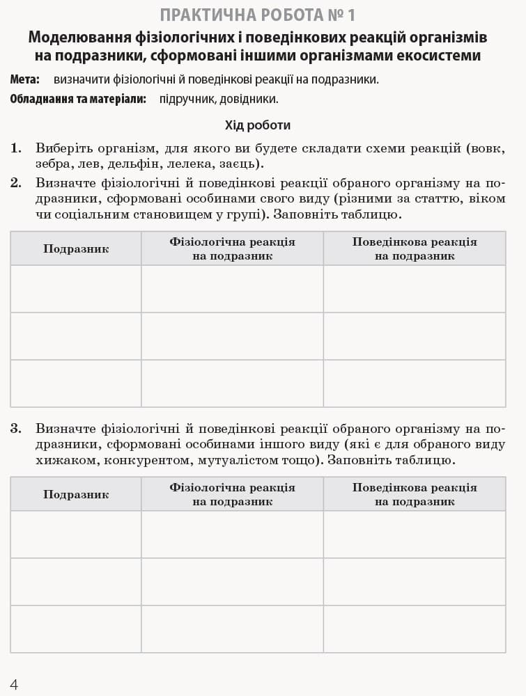 Біологія і екологія (профільний рівень). 11 клас. Зошит для практичних робіт, фото - 2