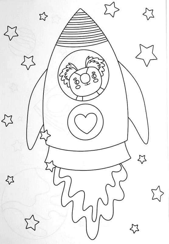 Розмальовка. Тваринки в космосі, фото - 2