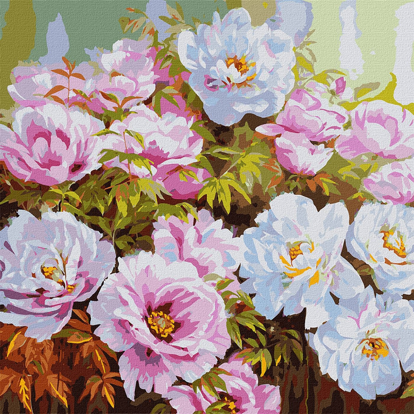 Набір для розпису по номерах. &amp;quot;Розмаїття півоній&amp;quot; 50х50см, фото - 1