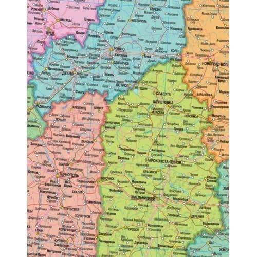 Украина. Политико-административная карта, м-б 1:1 500 000 (ламінована на планках ), фото - 2