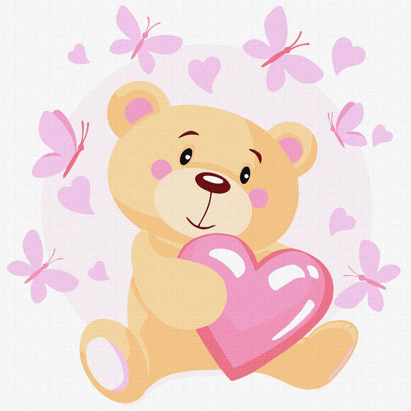 Набір для розпису по номерах. &amp;quot;Маленький  ведмедик&amp;quot; 30х30см, фото - 1