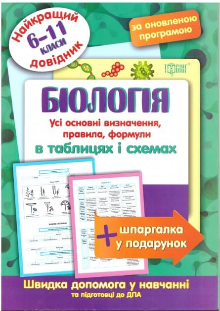 Найкращий довідник Біологія в таблицях і схемах. 6-11 кл., фото - 1