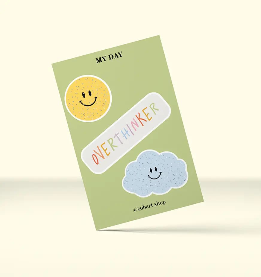 Об’ємні cтікери з блискітками My day, фото - 1