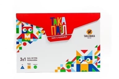 Пазл - набір 3 в 1 28 ел. (червона, котик)