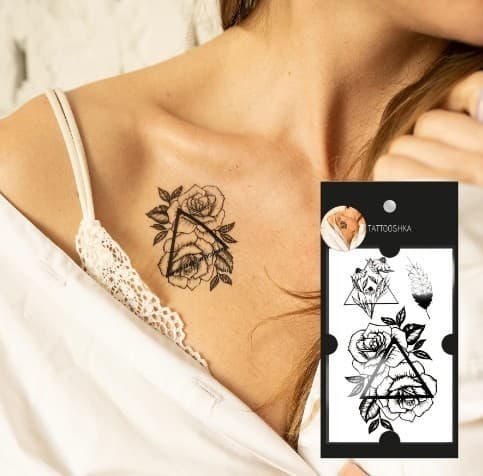 Тату &amp;quot;Троянда в трикутнику&amp;quot;, фото - 1