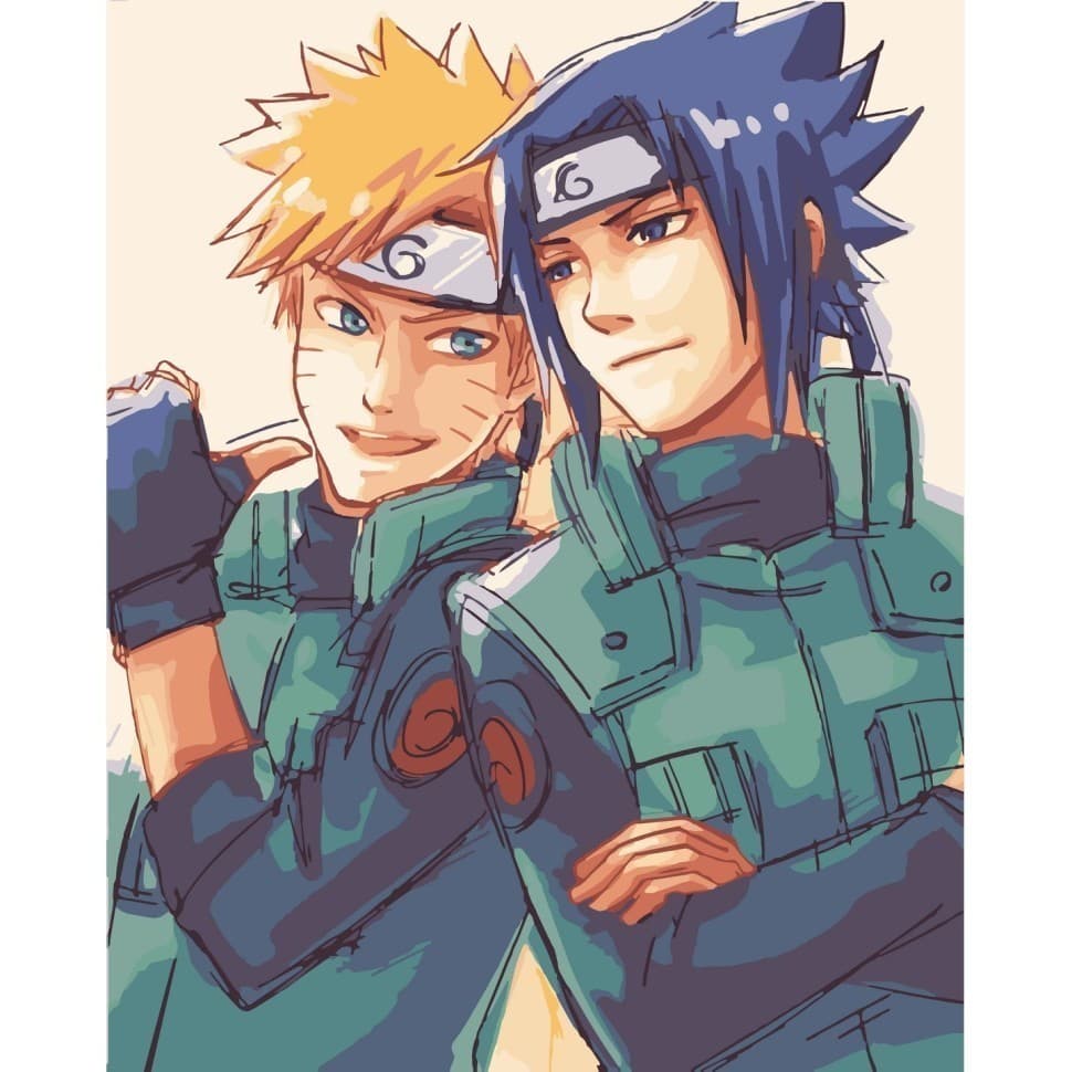 Набір для розпису &amp;quot;Наруто і Саске&amp;quot; 40*50 см, фото - 1