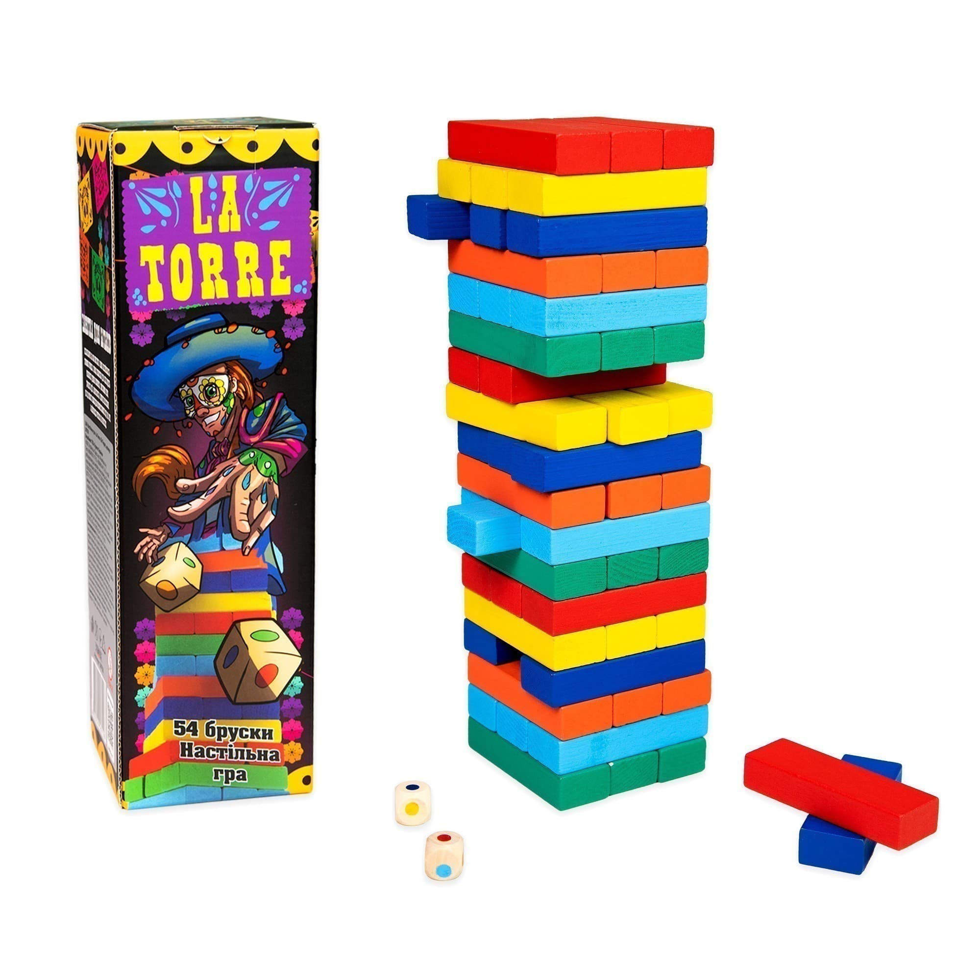 Настільна гра Strateg La Torre джанга 54 бруска, фото - 2