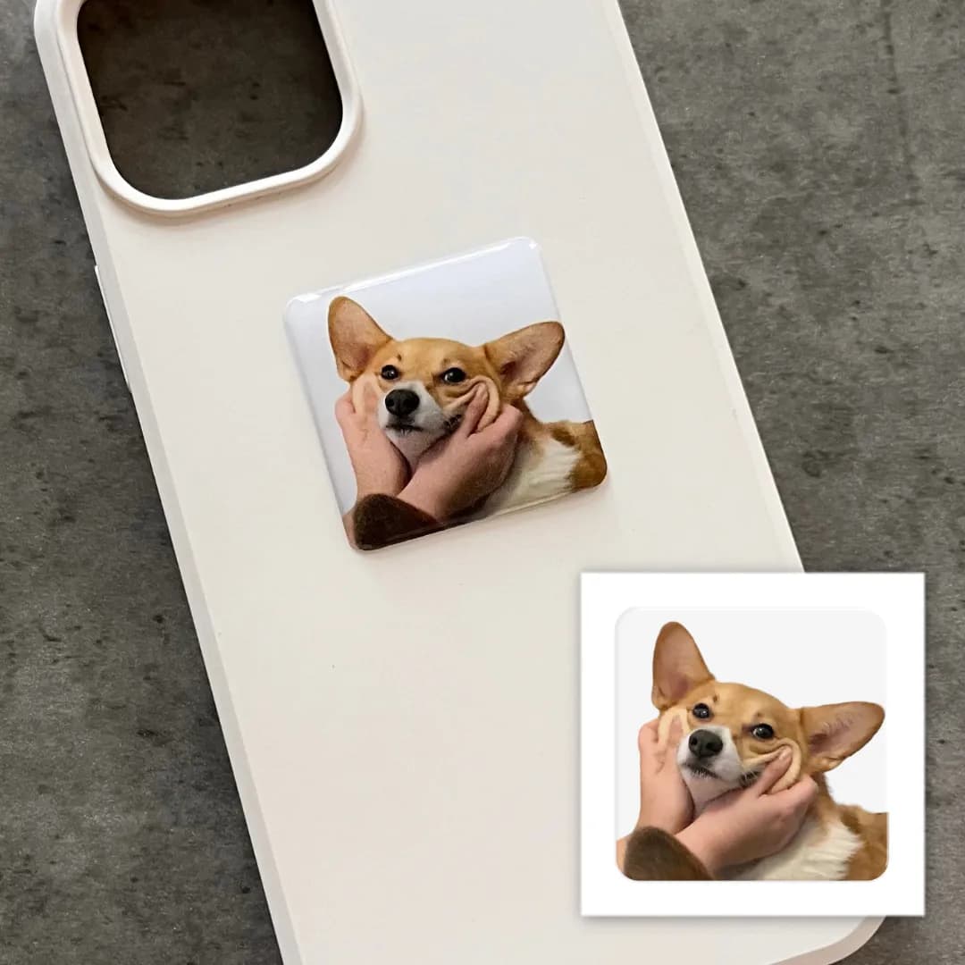 3D-стікер &amp;quot;Щасливий коргі&amp;quot;, фото - 1