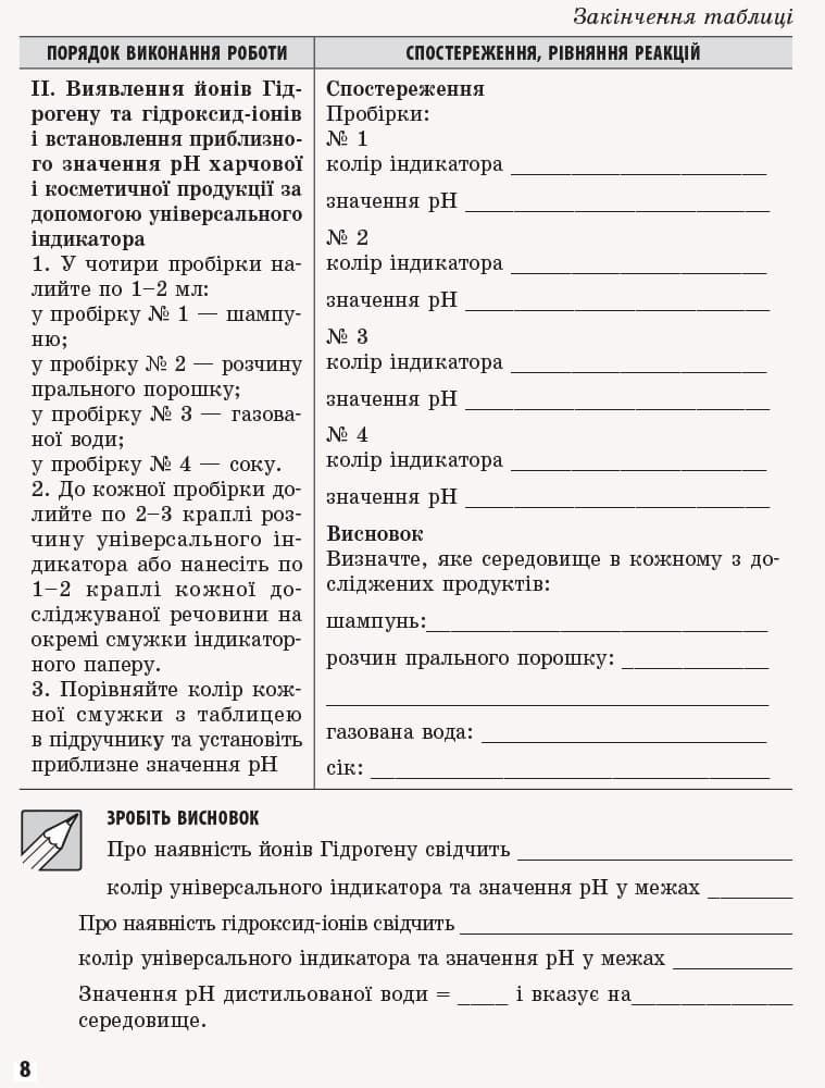 Хімія. 9 клас. Зошит для лабораторних дослідів і практичних робіт, фото - 2