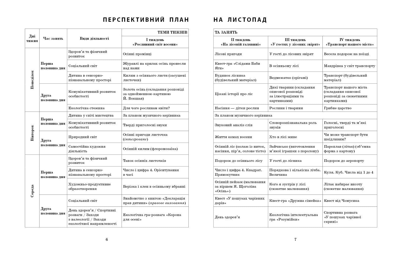 Розгорнутий календарний план. ЛИСТОПАД. Старший вік, фото - 3