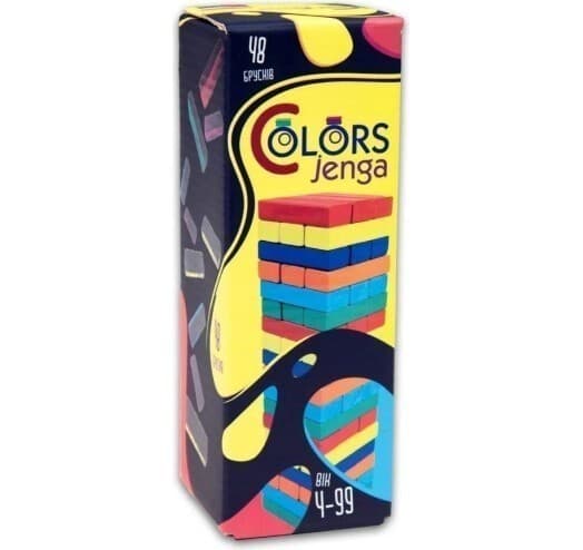 Настільна гра &amp;quot;Colors Jenga 48 брусків&amp;quot;, фото - 1
