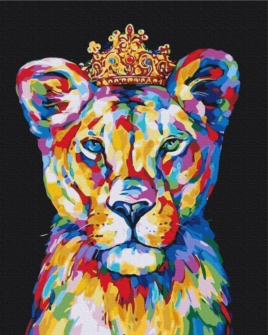 Картини за номерами: Райдужний царевич лев, фото - 1