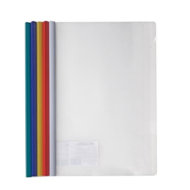 Папка с бок. планкой-зажим. 6мм А4 4-249