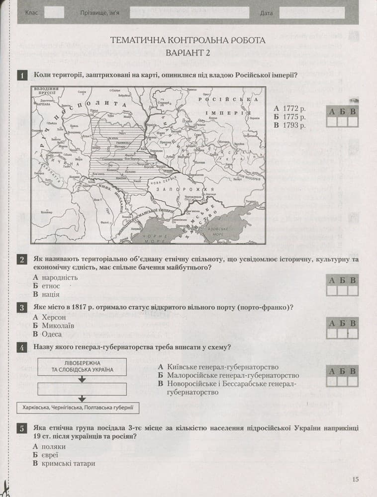 Тестовий контроль результатів навчання. Історія_Історія України. Всесвітня Історія, фото - 3