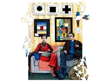 Пазл дерев&#39;яний &amp;quot;В гостях у Малевича&amp;quot;