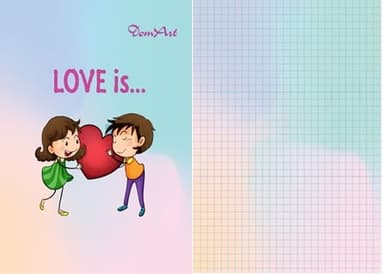 Блокнот В 6, 80 л. кл. на пружине цв. &amp;quot;Love is&amp;quot;