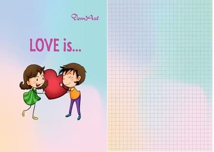 Блокнот В 6, 80 л. кл. на пружине цв. &amp;quot;Love is&amp;quot;, фото - 1