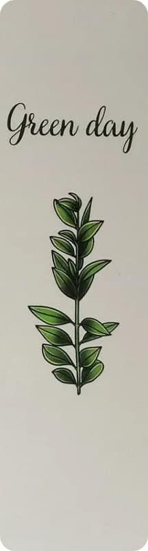 Закладка двухстороння для книги «Green Day»