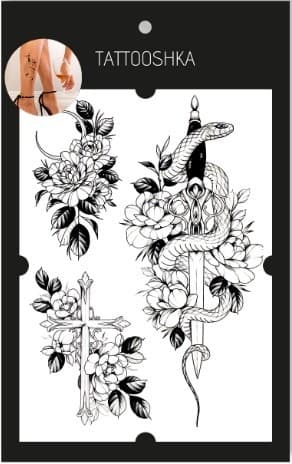 Тату &amp;quot;Змія у квітах&amp;quot;, фото - 3