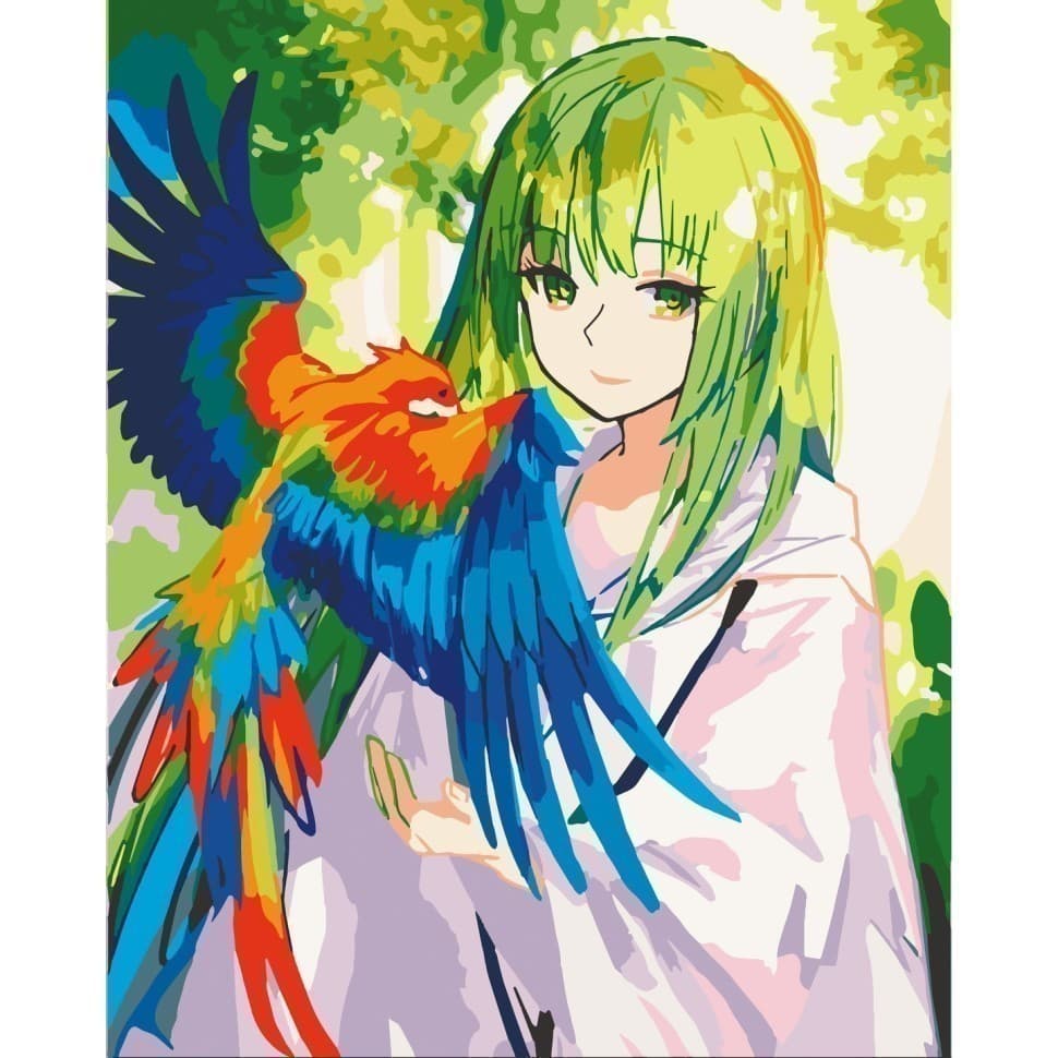 Набір для розпису &amp;quot;Та, що розмовляє з птахами&amp;quot; 40*50 см, фото - 1
