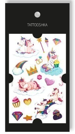 Тату набір &amp;quot;Єдинорожки&amp;quot; з блискітками