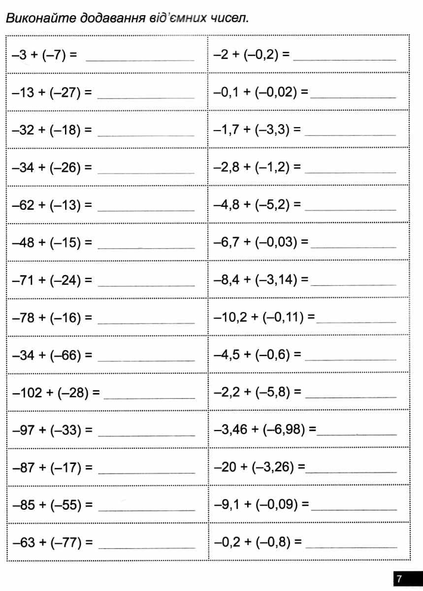 Книжка: &amp;quot;Математичний тренажер 6 клас. Вправи з раціональними числами та рівняння&amp;quot;, фото - 2