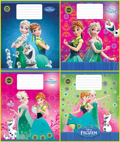 Зошит школьний, 24 арк, скоба, лінія FROZEN № 4, фото - 1