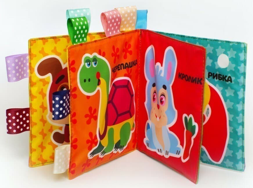 М&#39;яка книжка-шурхотілка з брязкальцем «Котик НЯВ-НЯВ», фото - 3