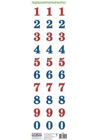 Роздавальний розрізний матеріал.Цифри, фото - 1