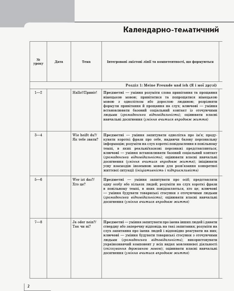 КТП Немецкий 1 кл (з компетентнісним підходом), фото - 3