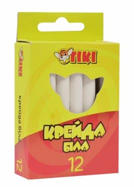 Крейда біла 12шт ТIКI в карт уп 51506-ТК