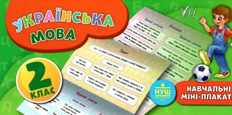 Навчальні міні-плакати. Українська мова. 2 клас, фото - 1