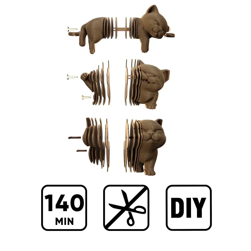 Картонний конструктор "Cartonic 3D Puzzle KITTENS TRIO", фото - 2