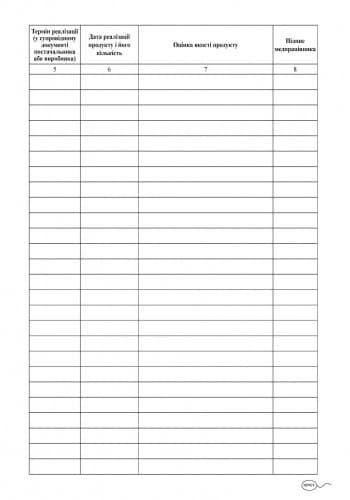 ШД ДНЗсині Журнал обліку бракеражу сирої продукції НОВИЙ, фото - 2