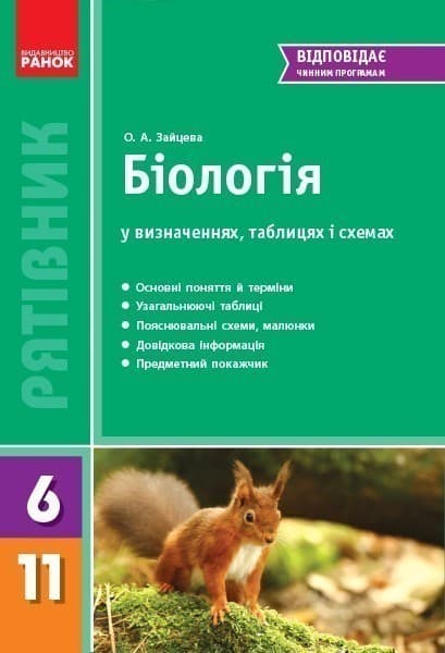 Біологія у визначеннях, таблицях і схемах. 6-11 клас. Рятівник, фото - 1