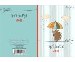 Блокнот А 5, 80 л. кол. кл. з рис. Life is beautiful, асорт.