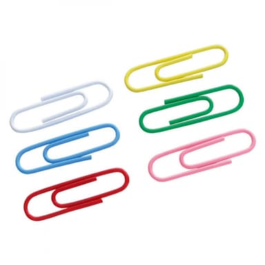 Скріпки 28мм 100шт кольорові круглі 75332-NV