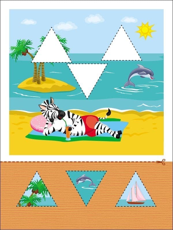 Аплікації. Рівень 2. Вирізання трикутників, трапецій, фото - 3