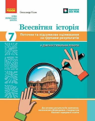 Всесвітня історія. 7 клас. Поточне та підсумкове оцінювання за групами результатів
