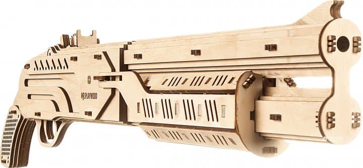 Механічна дерев&#39;яна 3D-модель &amp;quot;Рушниця&amp;quot;, фото - 2